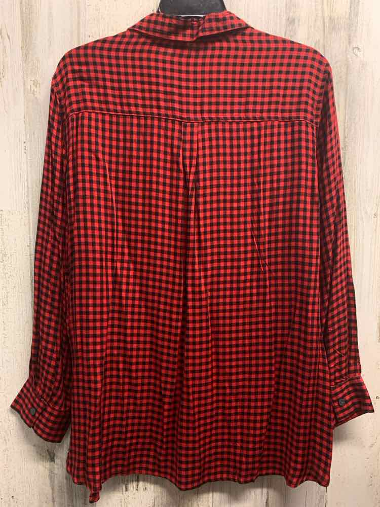 NWT OLD NAVY Tops Size PXL RED/BLK Checkered TUNIC Shirt