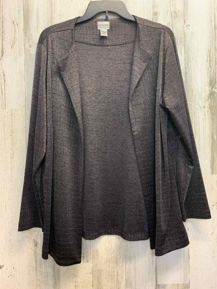 PRE-OWNED CHICOS SUIT SETS Size 2 DEEP PURPLE SQUARE(S) 3 PC 3 PC SET/3 PC MATCH