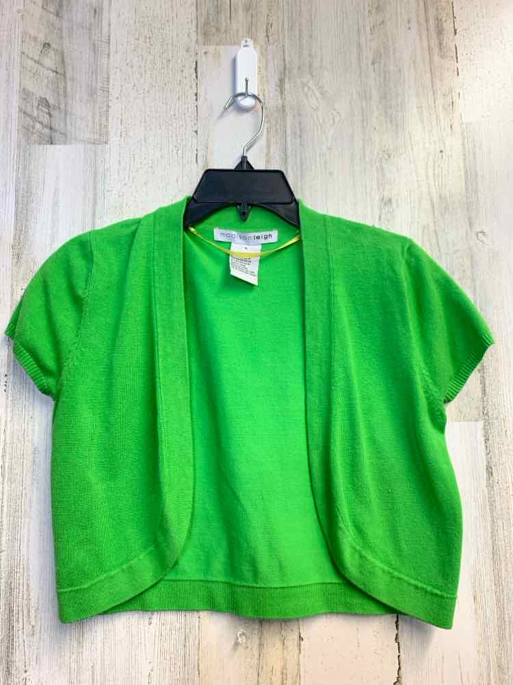 PRE-OWNED MADISON LEIGH Tops Size 8 Green SHORT SLEEVES TOP