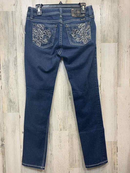 PRE-OWNED Size 26 MISS ME BOTTOMS DARK BLUE STRAIGHT Jeans/STRAIGHT BLUE DENIM J