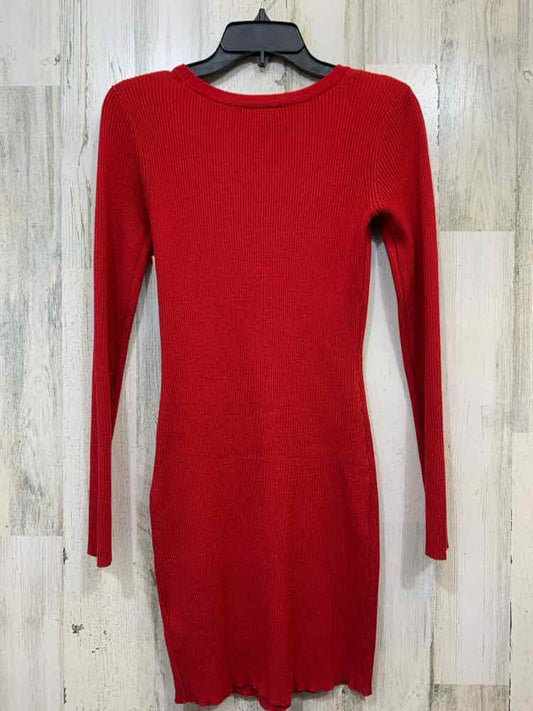 PRE-OWNED BY & BY Dresses and Skirts Size M Red RIBBED BODY CON Dress/RED RIBBED