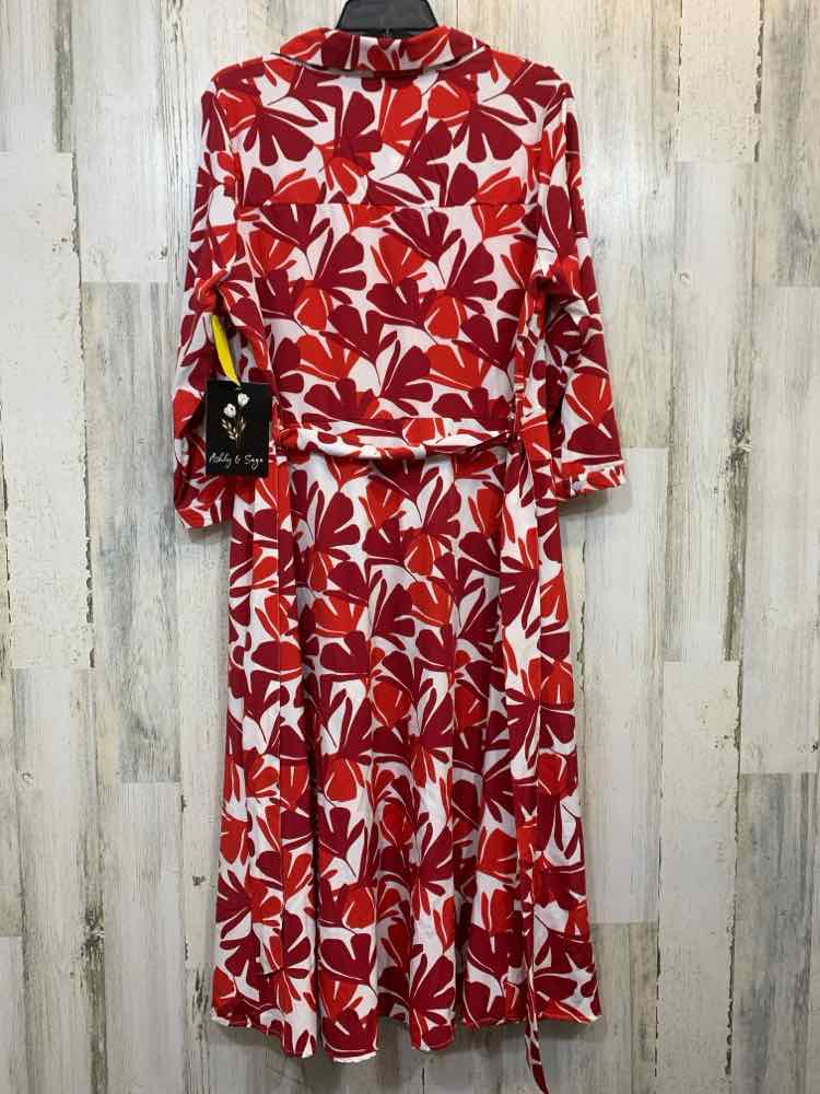 NWT ASHLEY & SAGE Dresses and Skirts Size XL RED/WHITE TROPICAL Dress