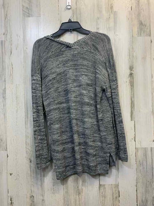 PRE-OWNED TALBOTS Tops Size M BLACK/GRAY CARDIGAN Cardigan/OPEN FRONT LONG SLEEV