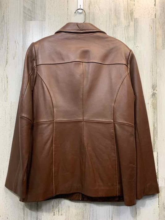 PRE-OWNED MICHAEL KORS JACKETS / COATS Size L Brown Leather COAT Coat