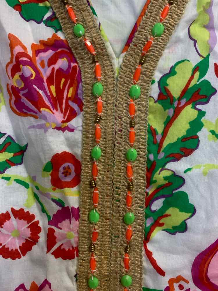 PRE-OWNED VINEYARD VINES Dresses and Skirts Size 8 HT PINK/WHT/ GRN Floral Dress