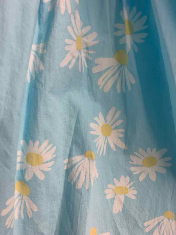 PRE-OWNED SIMPLY SOUTHERN Tops Size XL SKY BLUE Floral SHORT SLEEVES TOP