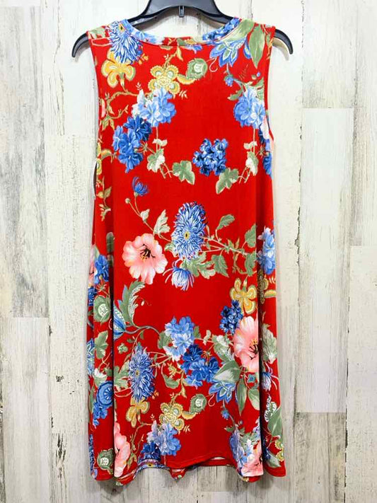 PRE-OWNED APT. 9 Dresses and Skirts Size S RED/BLUE/GRN/PINK/WHT Floral Dress/FL