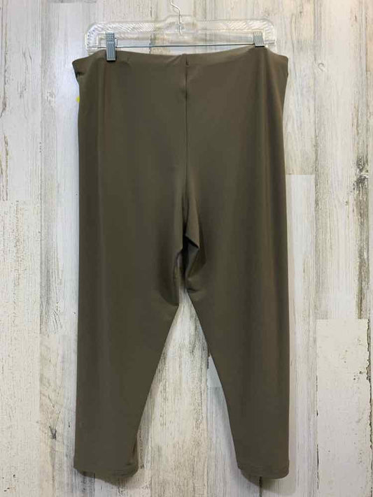 Size 14 SYMPLI BOTTOMS Olive ELASTIC Solid Pants