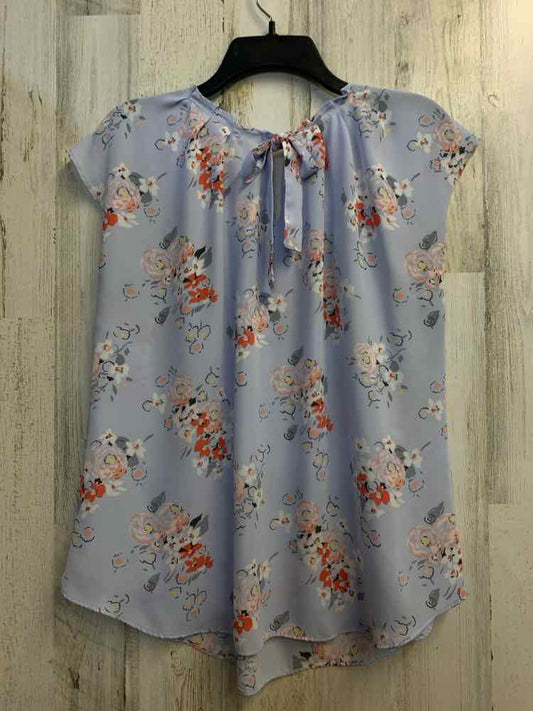 LAUREN CONRAD Tops Size XL ICE BLU/RED/PINK Floral SLEEVELESS TOP