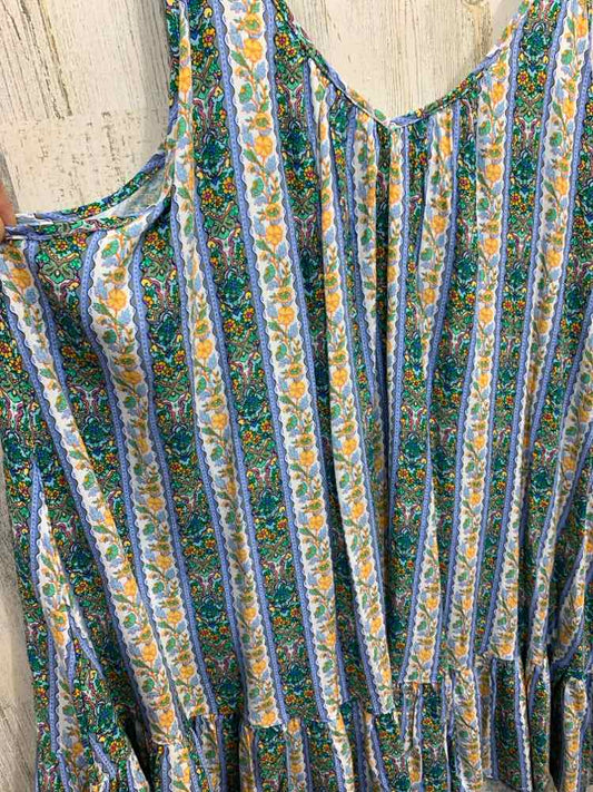 PRE-OWNED JESSICA SIMPSON Dresses and Skirts Size XL BBY BLU/YLLW/WHT/TEAL Dress
