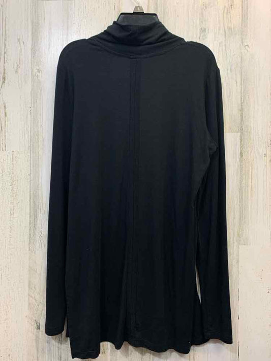 PRE-OWNED VINA Tops Size M Black Solid LONG SLEEVES TOP/BLACK LONG SLEEVE TURTLE