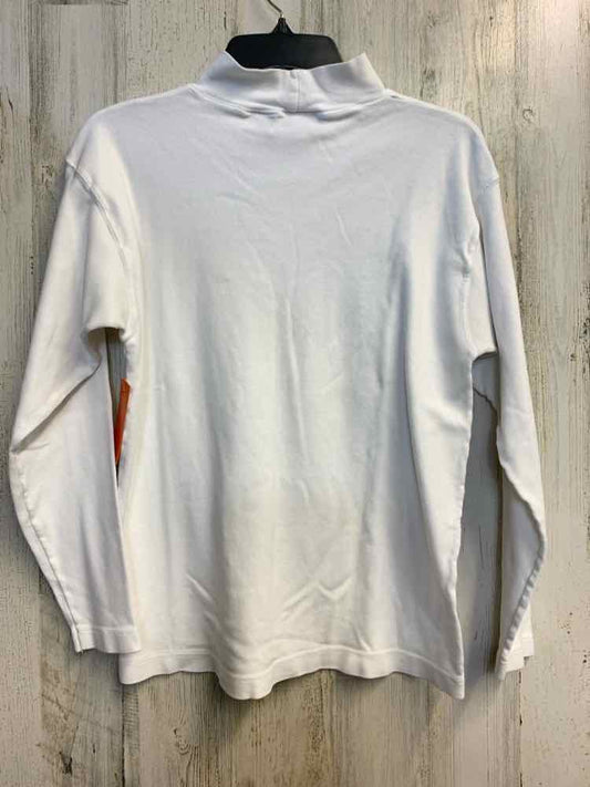 SADDLEBRED Tops Size L White MOCK TURTLENECK TOP