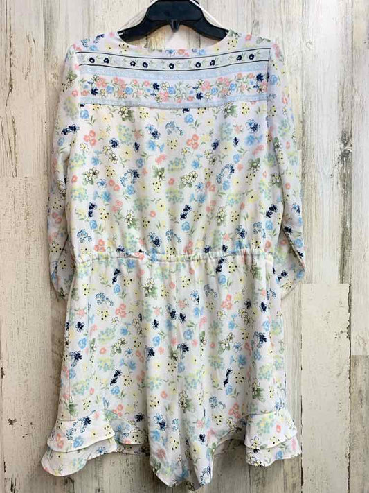 PRE-OWNED Size PL KARRI Dresses and Skirts White Floral SHORT SLEEVES Jumper