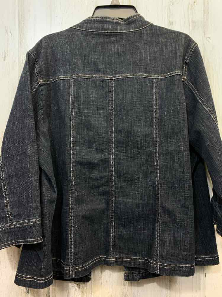 PRE-OWNED AMX JACKETS / COATS Size 1X Denim DENIM JEAN JACKET Jacket/DARK WASH D