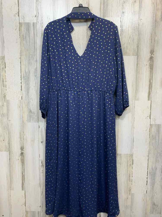 NWT LAUNDRY by shelli secal Dresses and Skirts Size 16W NAVY/GOLD SPOTS Dress