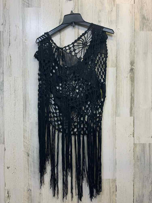 PRE-OWNED INDIA BOUTIQUE Tops Size One Size Black CROCHET TOP TOP