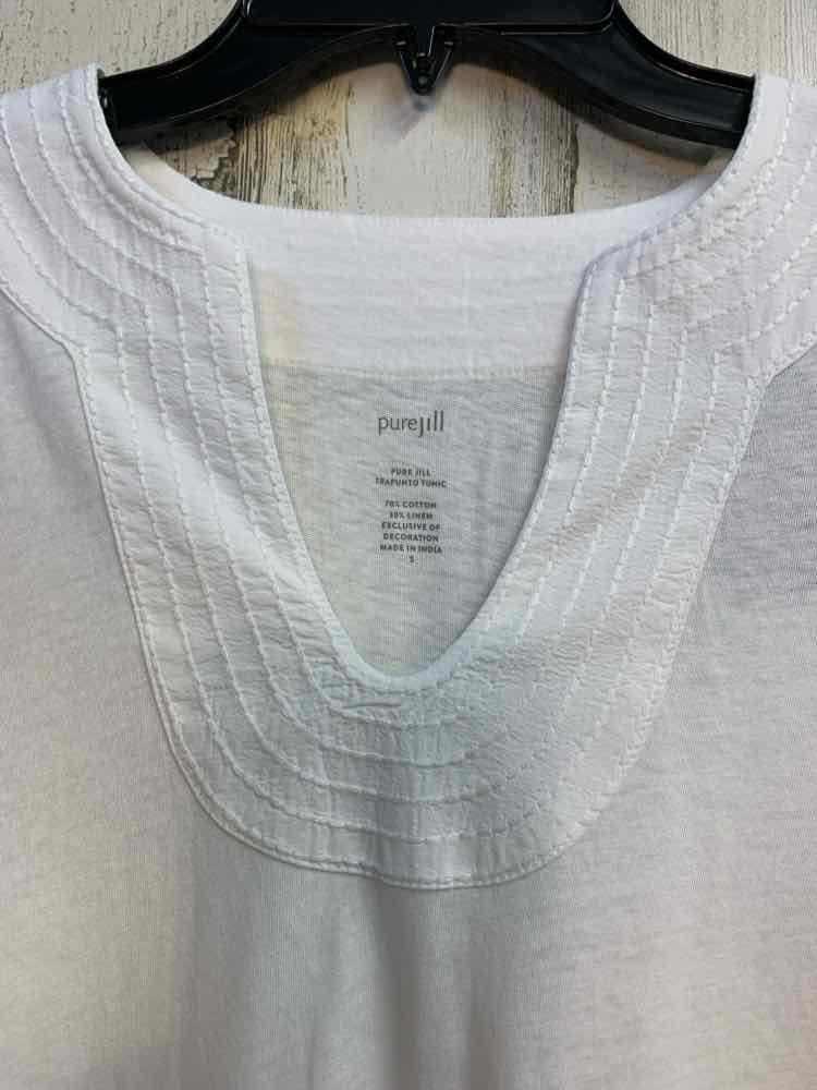 NWT J JILL Tops Size S White 3/4 LENGTH TOP