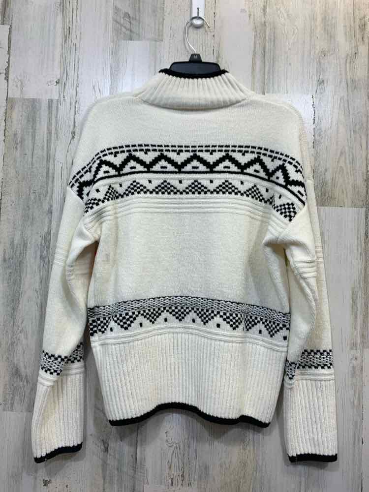 CHRISTIAN SIRIANO Tops Size L CRM/BLK NORDIC SWEATER Sweater