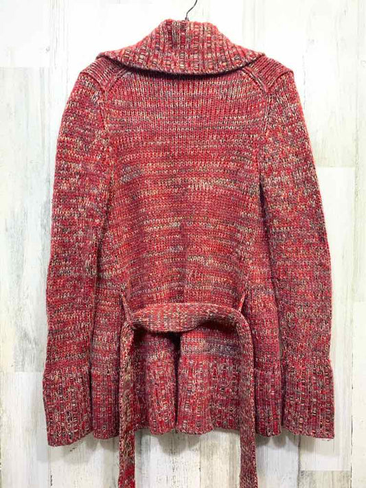 EXPRESS Tops Size S RED/TAN HEATHER CARDIGAN Cardigan
