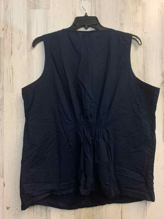 ST JOHNS BAY PLUS SIZES Size 3X Navy SLEEVELESS TOP