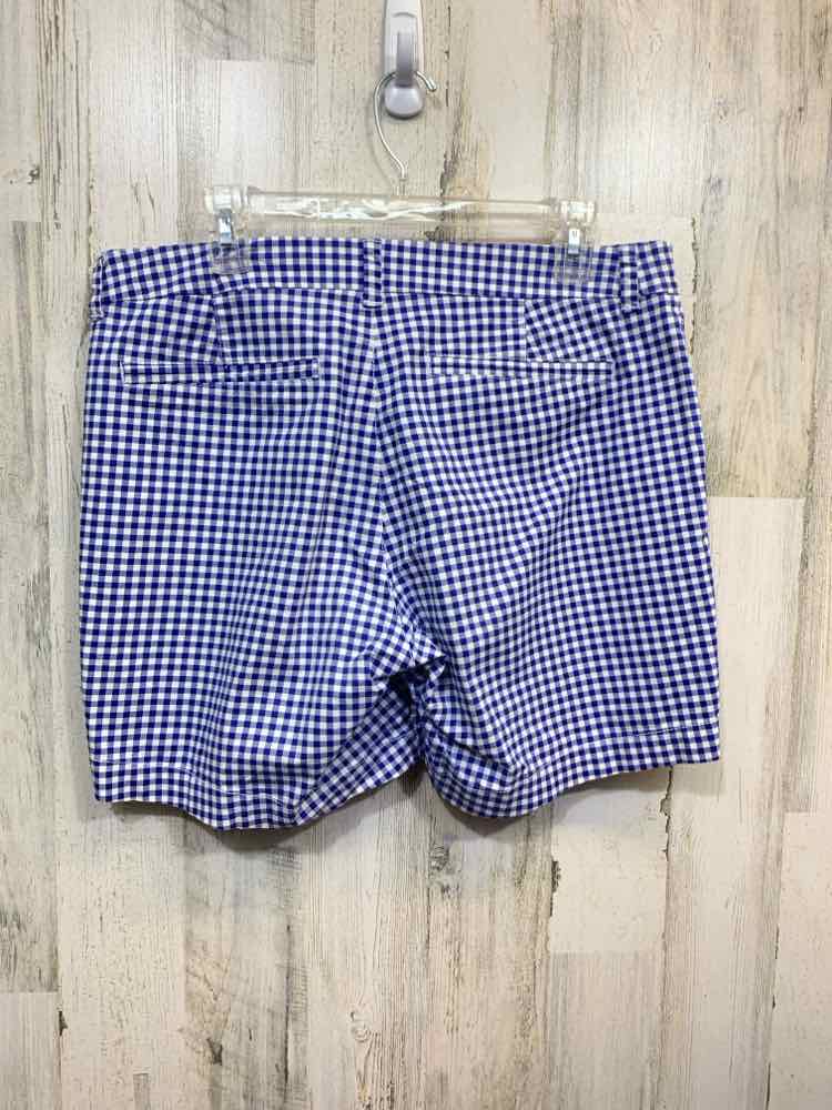 PRE-OWNED Size 12 OLD NAVY BLUE/WHT GINGHAM Shorts/"EVERYDAY SHORTS" WITH BELT L