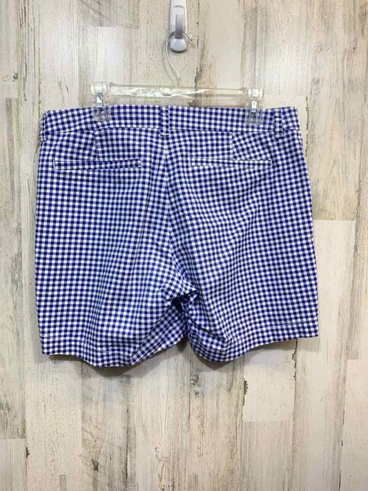 PRE-OWNED Size 12 OLD NAVY BLUE/WHT GINGHAM Shorts/"EVERYDAY SHORTS" WITH BELT L