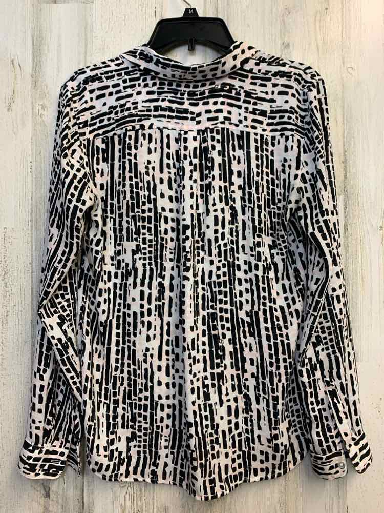 LOFT Tops Size S BLK/WHT/PNK BLOCKS LONG SLEEVES Shirt