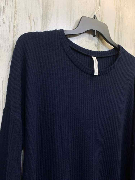 PRE-OWNED ZENANA OUTFITTERS Tops Size L Navy RIBBED SWEATER Sweater/NAVY RIBBED