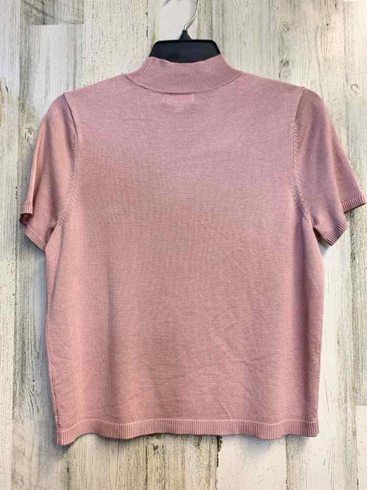 NWT CALVIN KLEIN Tops Size M Pink SWEATER Sweater/PINK W/ CK ON CHEST MOCK TURT