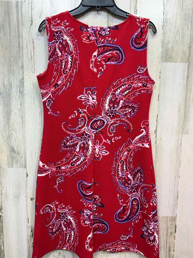 PRE-OWNED DANA BUCHMAN Dresses and Skirts Size S RED/WHT/BLK/BLU Paisley Dress/W