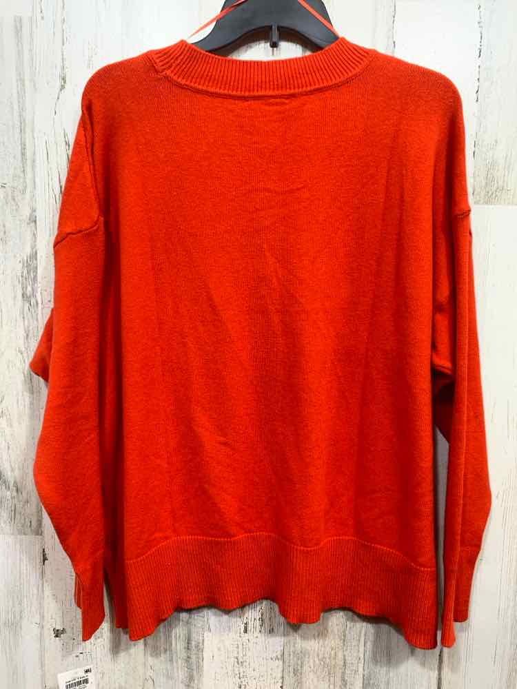 NWT ON 34TH Size M Tops BLOOD ORANGE V-NECK LONG SLEEVES SWEATER