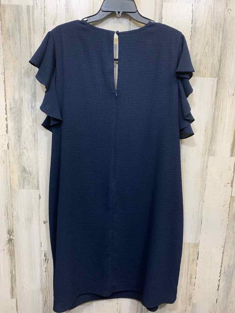 PRE-OWNED JESSICA HOWARD Dresses and Skirts Size 16 Navy RUFFLE SLEEVE Dress/NAV
