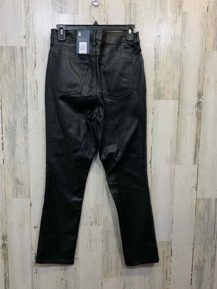 NWT Size 6 UNIVERSAL THREADS BOTTOMS Black PLEATHER/DENIM Pants