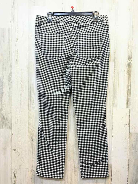 PRE-OWNED Size 10P TALBOTS BOTTOMS BLACK/WHITE Houndstooth STRAIGHT LEG Pants/BL