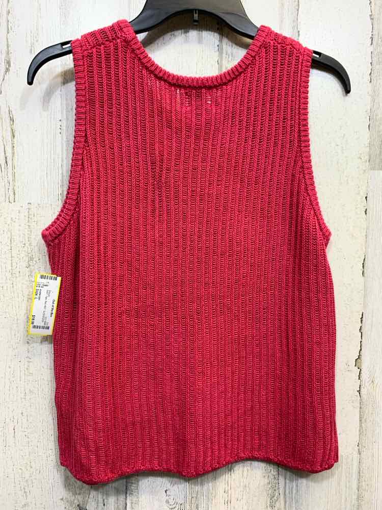 NWT A NEW DAY Tops Size L Red KNIT SLEEVELESS Blouse