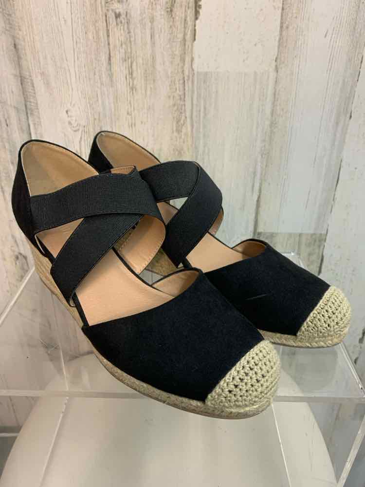 DREAM PAIRS SHOES Shoe Size 11 BLK/TAN WEDGE Shoes