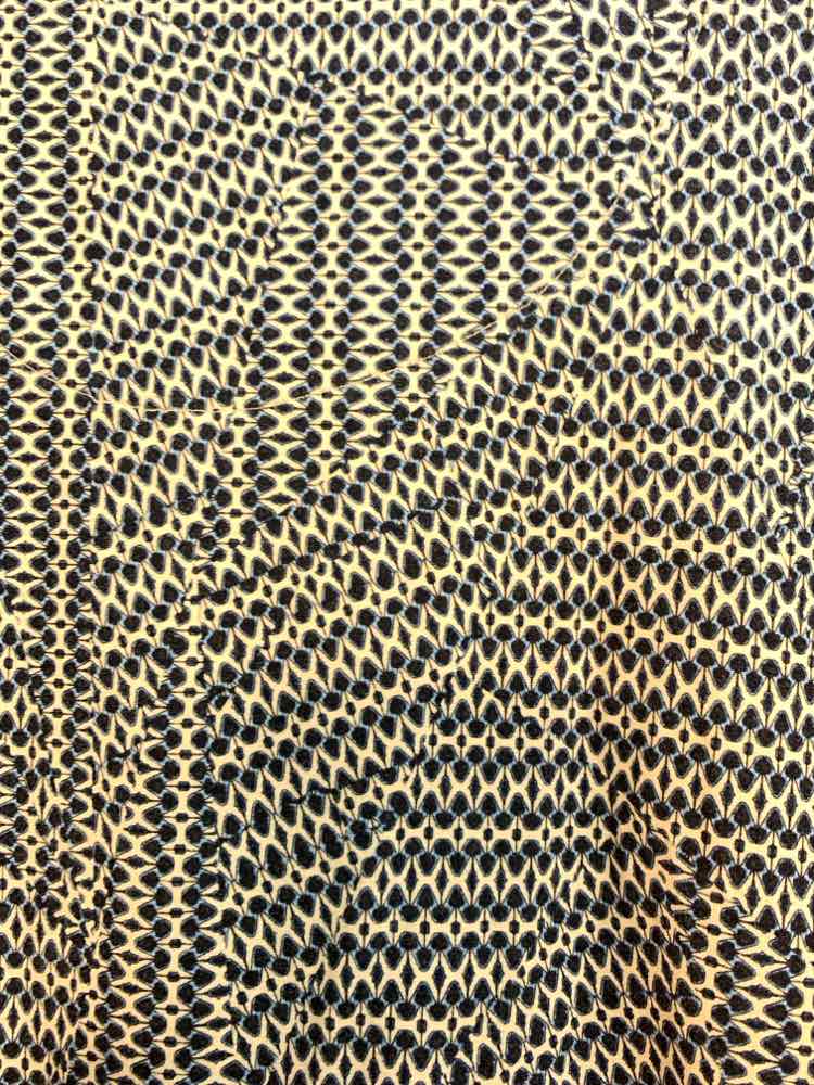 CHICOS Tops Size 2 BLU/WHT ABSTRACT FLUTTER TOP