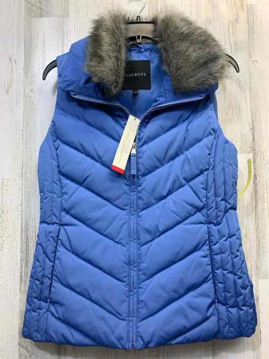 NWT TALBOTS JACKETS / COATS Size XS CAROLINA BLUE PUFFER VEST Vest/BABY BLUE PUF