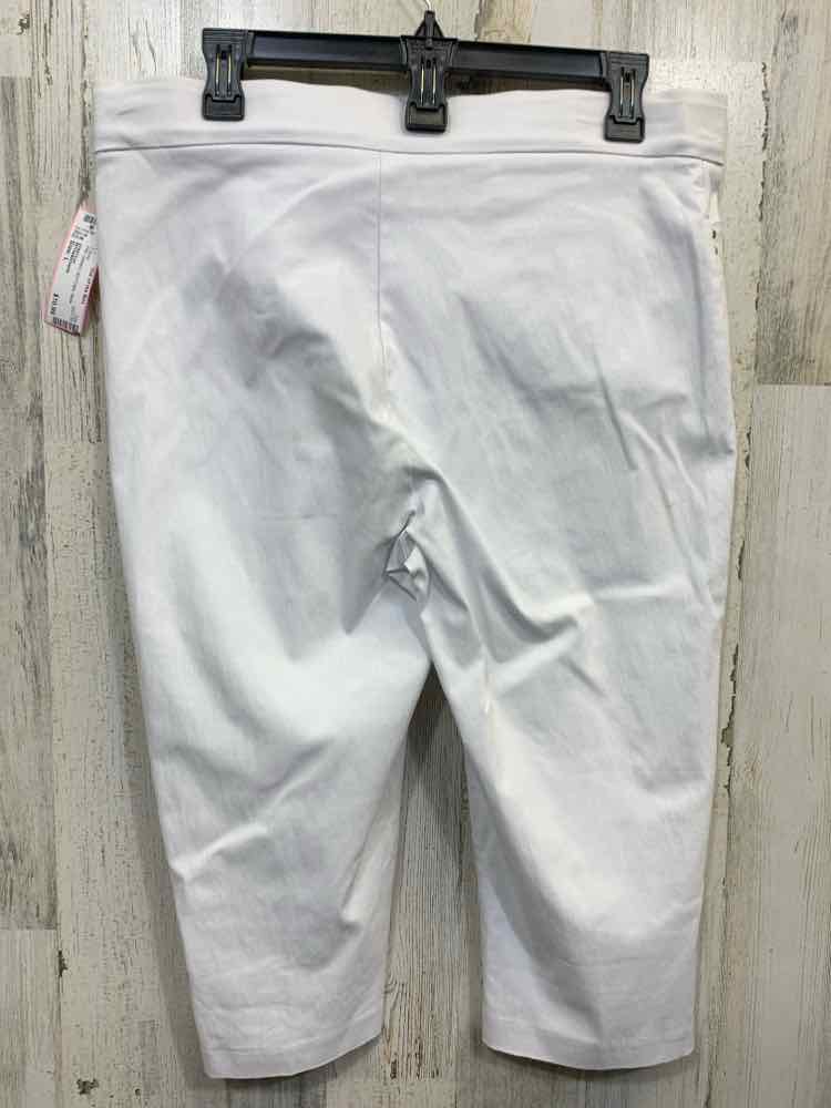 PRE-OWNED Size L 89TH&MADISON BOTTOMS White CAPRI