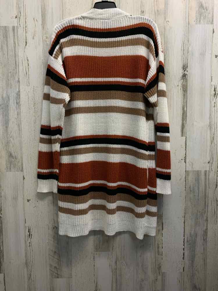 PRE-OWNED Kristin Nicole PLUS SIZES Size 1X WHITE/BLACK/PUMPKIN/TAN Cardigan/LON
