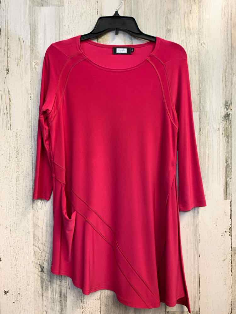 SYMPLI Tops Size 6 HT PINK 3/4 LENGTH TOP