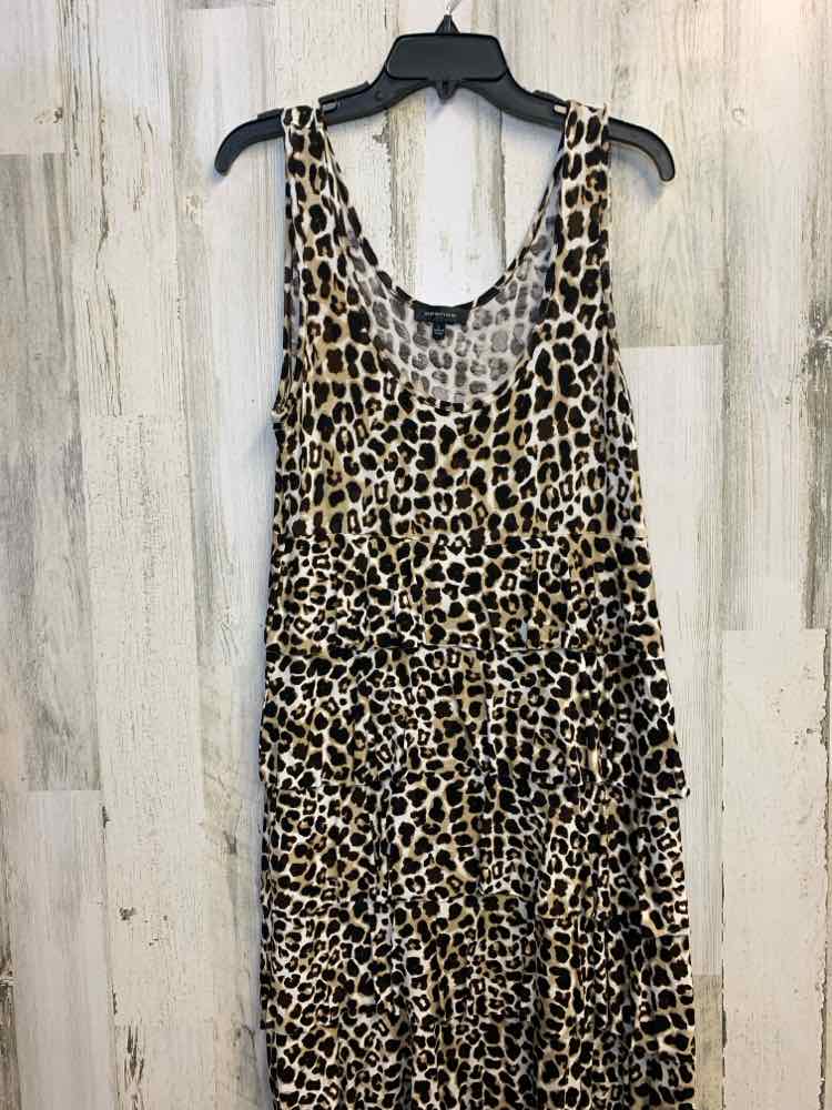SPENSE Dresses and Skirts Size L BRN/TAN/WHT LEOPARD SLEEVELESS Dress