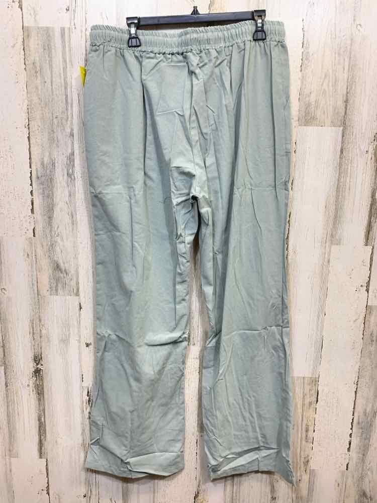 NWT Size 2XL ECUPPER BOTTOMS Gray Solid CAPRI Pants/WIDE LEG CAPRI PANTS