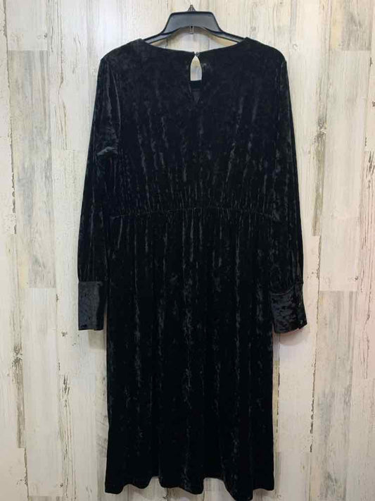 PRE-OWNED ON 34TH PLUS SIZES Size 2X Black Velour LOBSTERS Dress