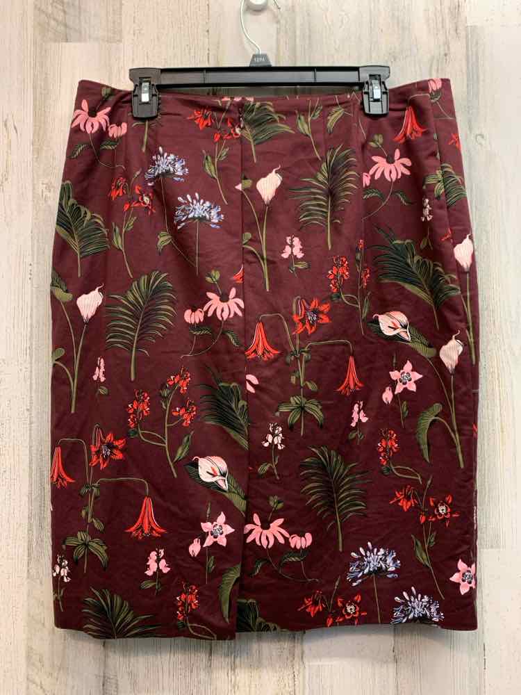ANN TAYLOR Dresses and Skirts Size 12 WINE/RED/PINK/GRN Floral PENCIL Skirt