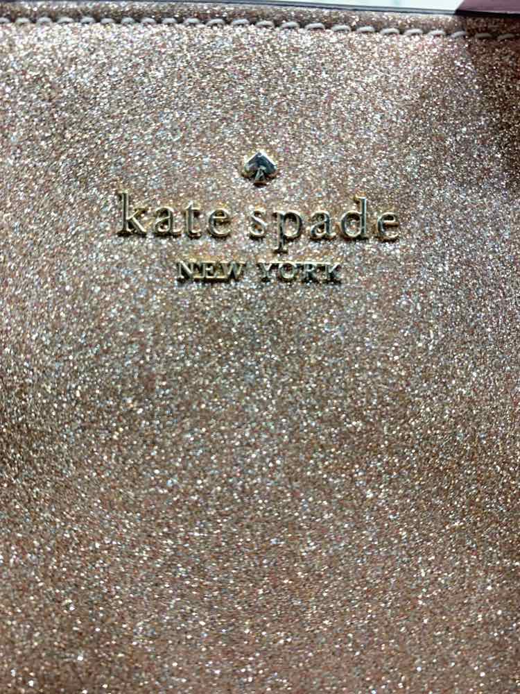 GOLD KATE SPADE GLITTER TINSEL TOTE