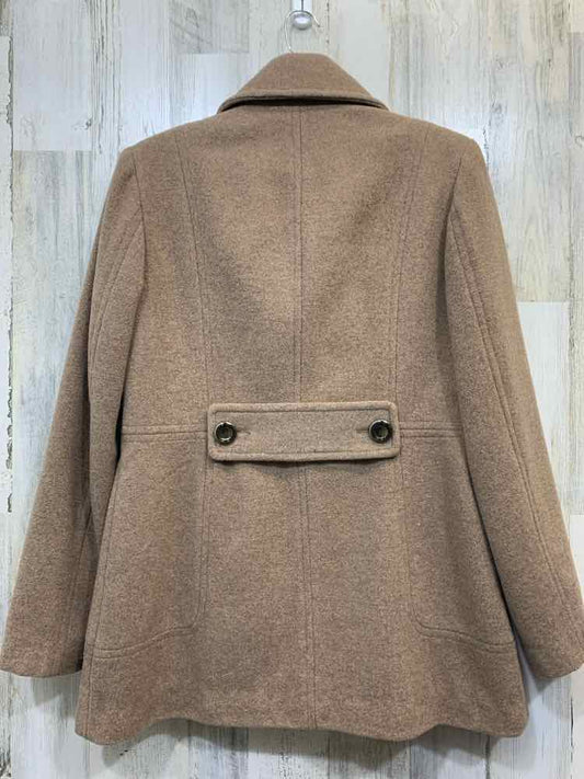 PRE-OWNED CALVIN KLEIN JACKETS / COATS Size 6 Taupe DOUBLE BREASTED Coat
