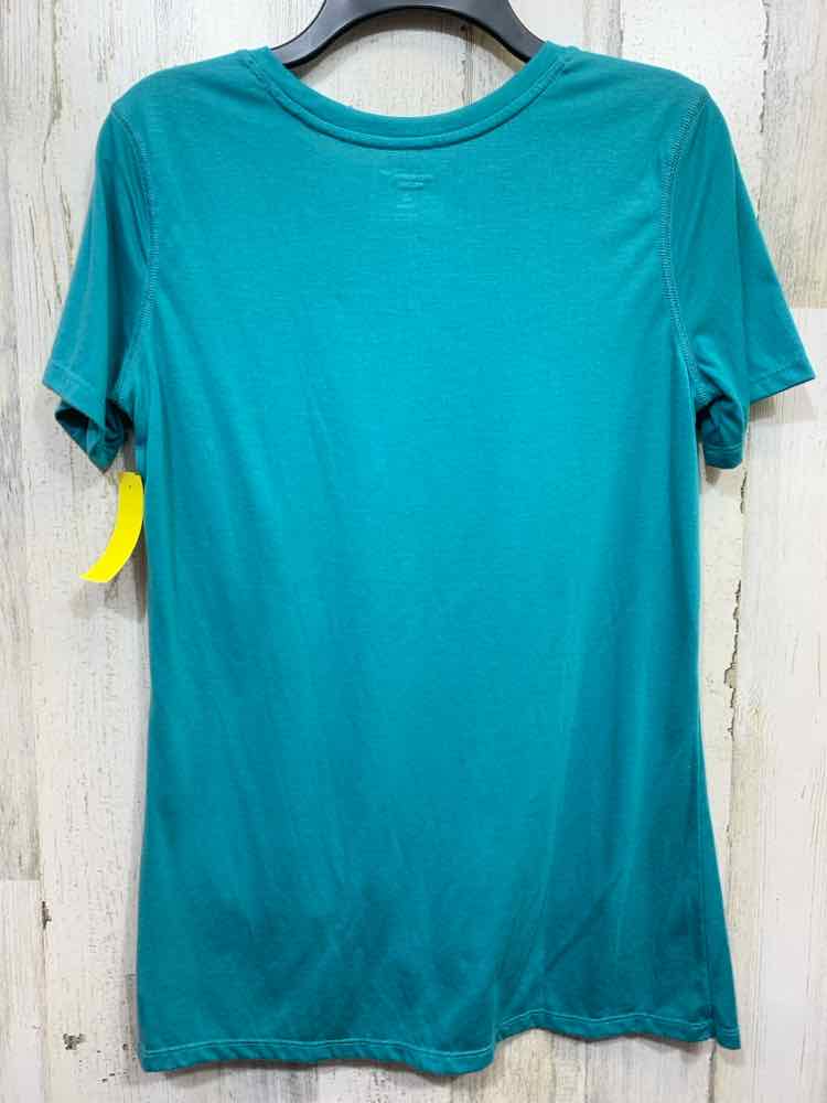 PRE-OWNED OLD NAVY ACTIVE/SMOOTH PERFORMANCE KNIT FRONT TWIST HEM SHORT-SLEEVE A
