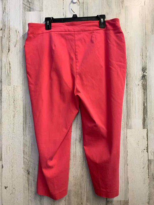 Size 16W ZAC&RACHEL BOTTOMS SALMON CAPRI Pants