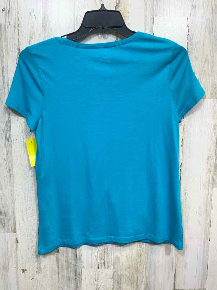 PRE-OWNED ZENERGY BY CHICO'S/SEQUIN/METALLIC EMBELLISHED PAISLEY PRINT TEE